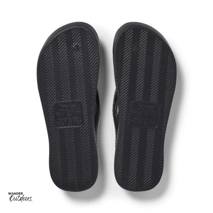Archies Arch Support Thongs Black Sole View