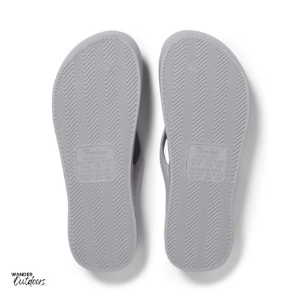 Archies Arch Support Thongs Grey Sole View