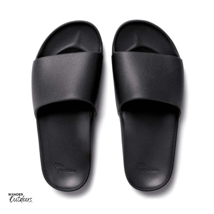 Archies Arch Support Slides Black Birds Eye View