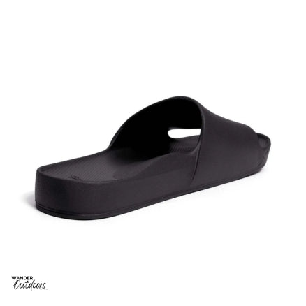 Archies Arch Support Slides Black Left Side Arch View