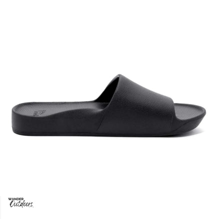 Archies Arch Support Slides Black Left Side View Side On