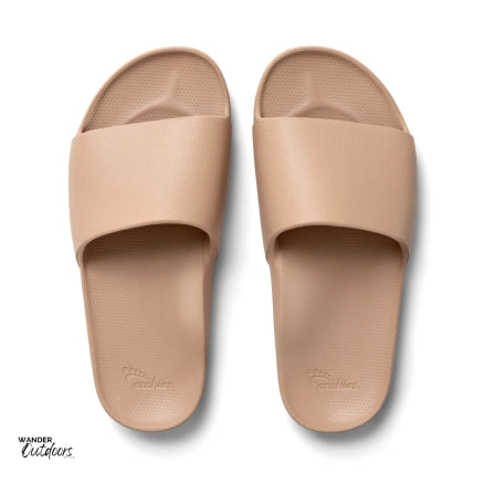Archies Arch Support Slides Tan Birds Eye View