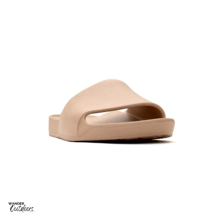 Archies Arch Support Slides Tan Front left side view