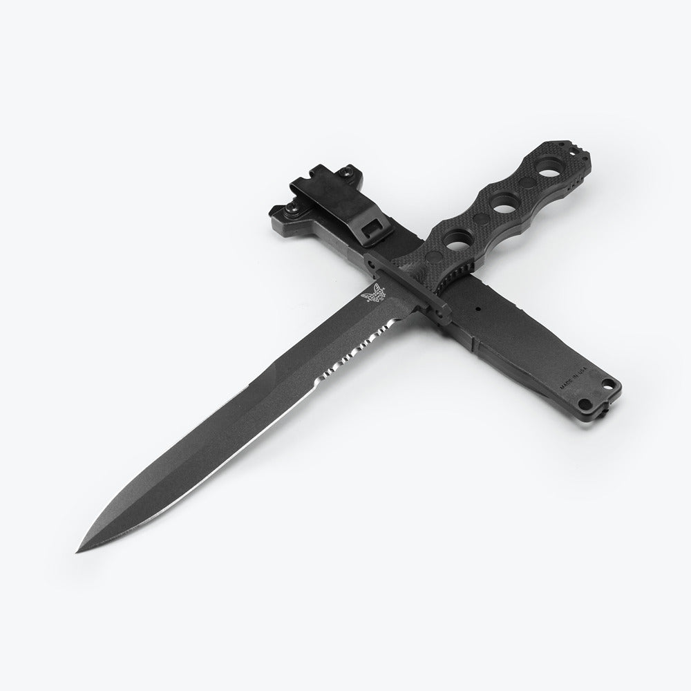 Benchmade B185SBK Thompson SOCP Fixed Blade Serrated Black - NEW 2023 - Wander Outdoors