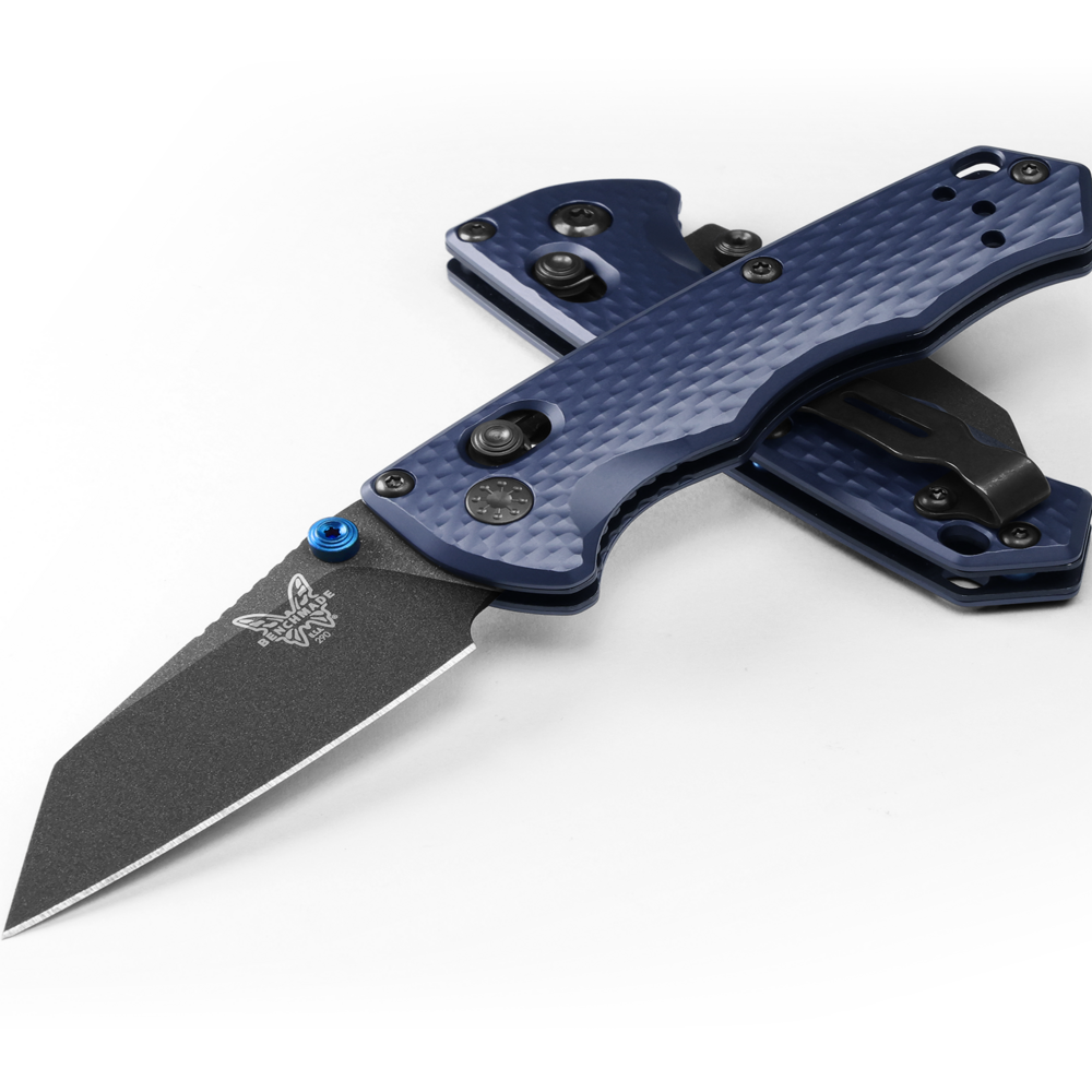 Benchmade 290BK Full Immunity Axis Folding Knife - Crater Blue Handle - Wander Outdoors