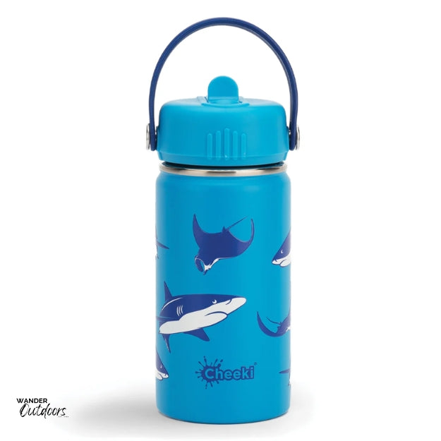 Cheeki 400ml Insulated Adventure Kids Drink Bottles Sharks