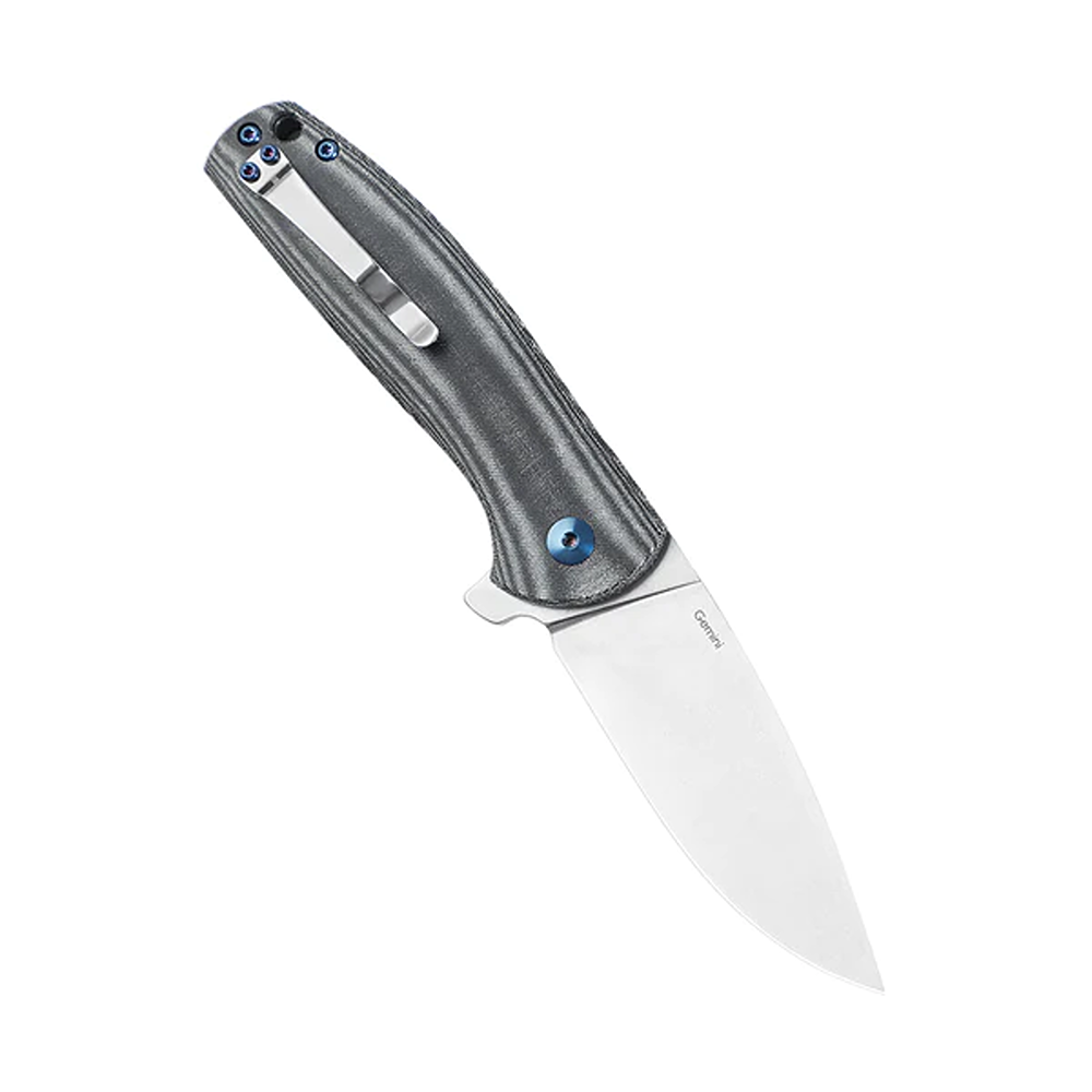 Kizer KV3471N4 Laconico Gemini Flipper Folding Knife, Black Micarta - Wander Outdoors