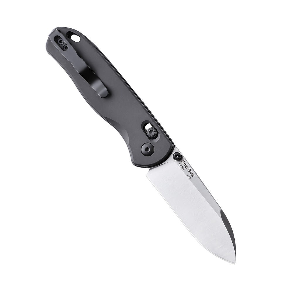 Kizer KV3619C1 Drop Bear Clutch Lock Folding Knife, Aluminium Gunmetal - Wander Outdoors