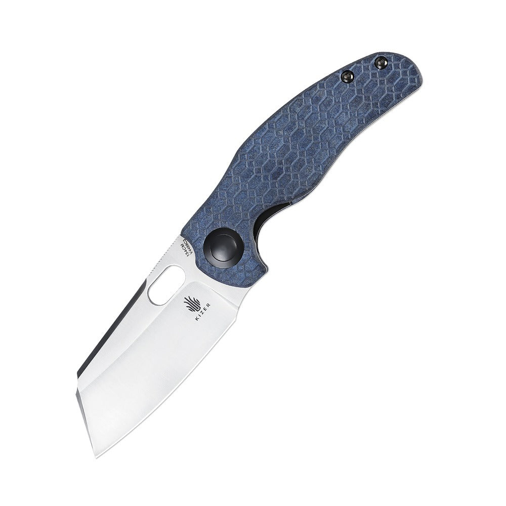 Kizer KV4488C3 C01C Sheepdog Folding Knife, Blue Richlite - Wander Outdoors