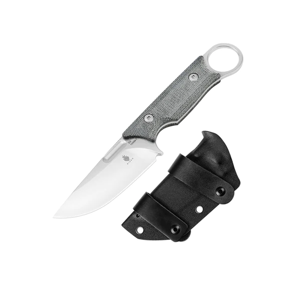 Kizer K1048A1 Cabox Fixed Blade Knife, Black Micarta - Wander Outdoors