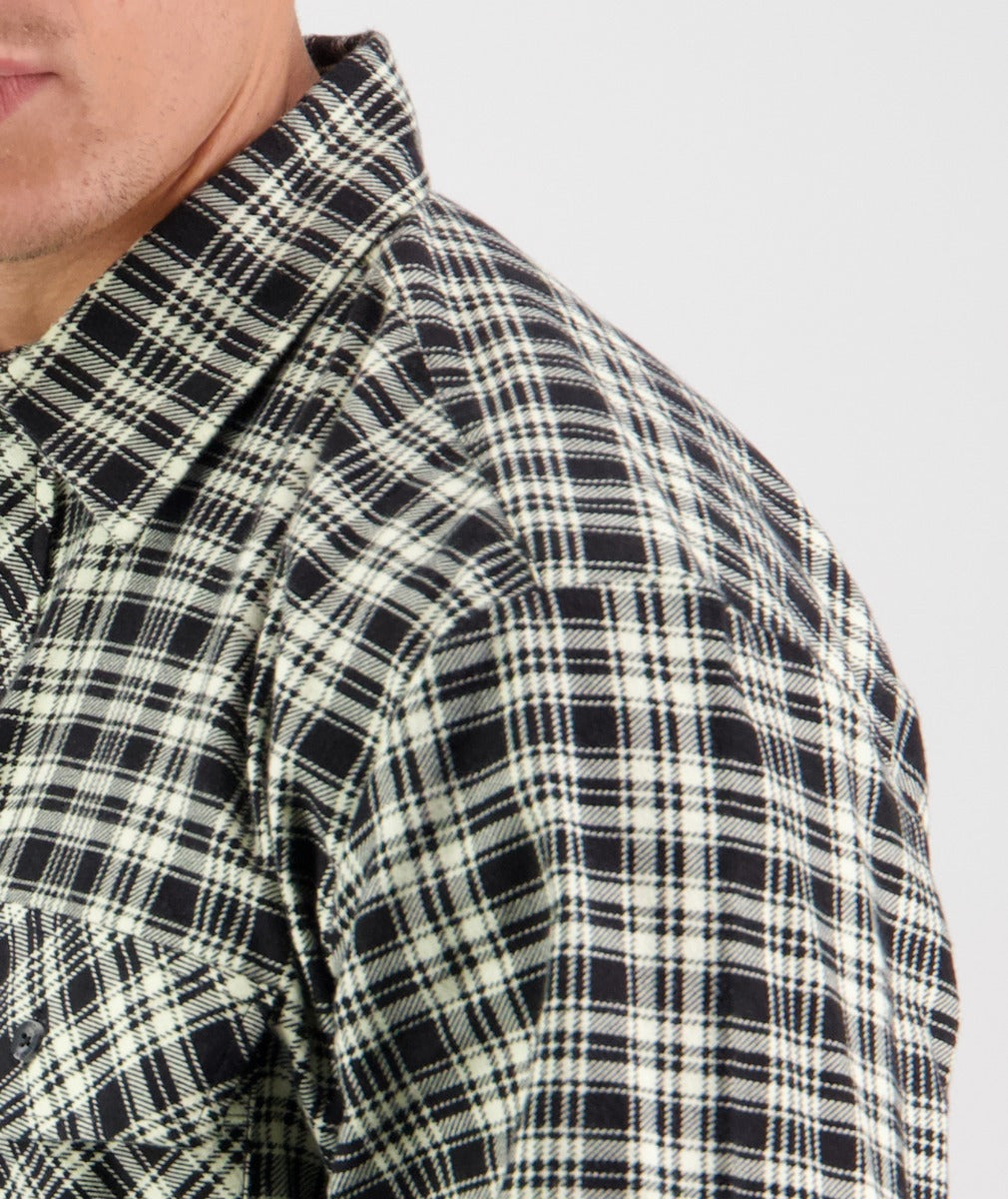 Swanndri Men's Half Button Egmont Flannel Shirt