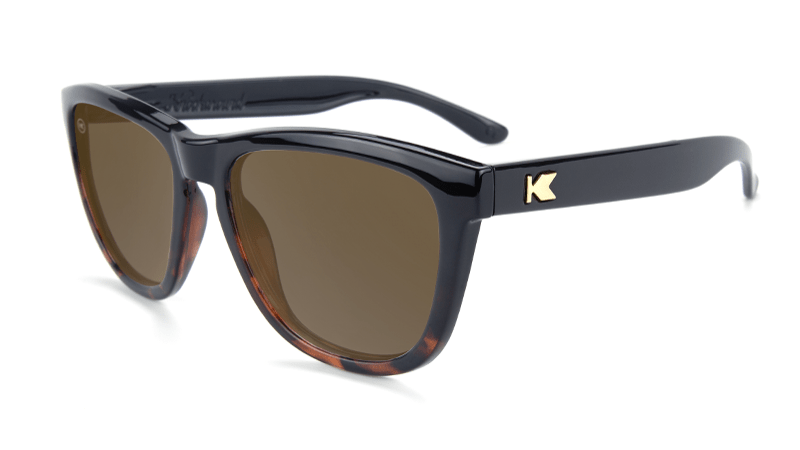 Knockaround Premiums Sunglasses - Glossy Black & Tortoise Shell Fade / Amber - Wander Outdoors
