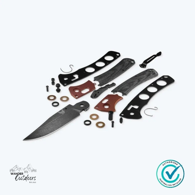 Benchmade 15080BK-04 Crooked River | Burnt Copper | Black Micarta Folding Knife