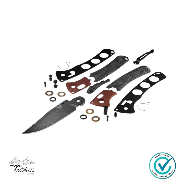 Benchmade 15085BK-04 Mini Crooked River | Burnt Copper | Black Micarta Folding Knife