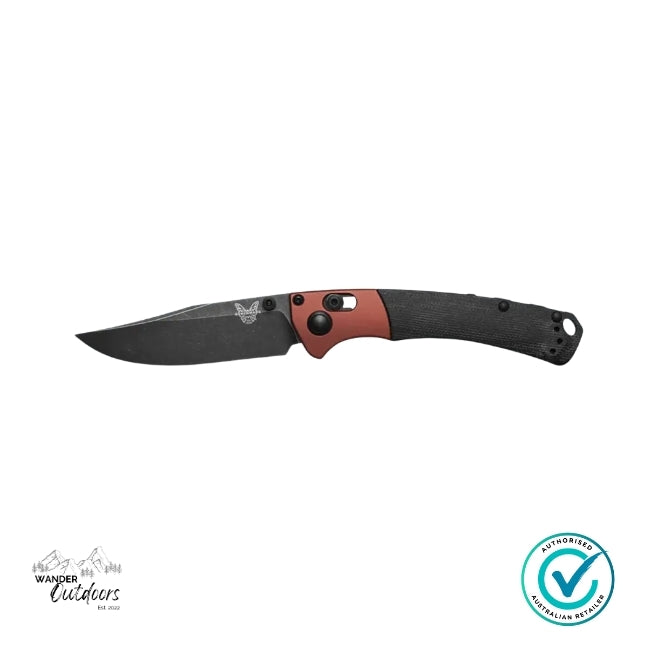 Benchmade 15085BK-04 Mini Crooked River | Burnt Copper | Black Micarta Folding Knife