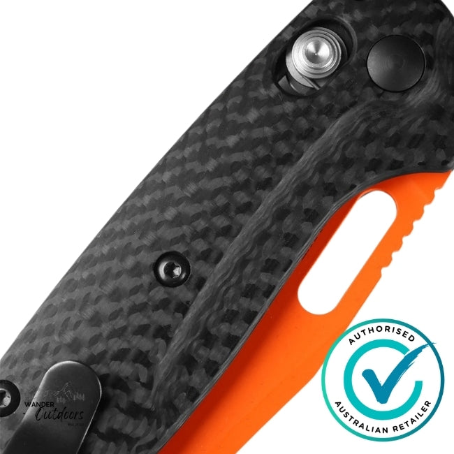 Benchmade 15533OR-01 MINI TAGGEDOUT | Carbon Fibre Folding Knife