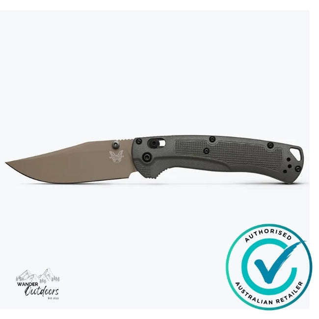 Folding knife with a branded logo on a white background