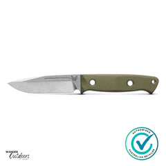 Benchmade 163-1 Sibert Bushcrafter Knife Flat Lay Butterfly Edge