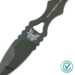 Benchmade 177GN Thompson Mini SOCP Fixed Blade | OD Green | Spear Point