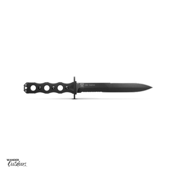 Benchmade 185SBK Thompson SOCP Fixed Blade Serrated with Black Sheath Butterfly Side