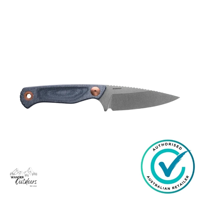 Benchmade 203 Dacian | Blue Denim Micarta | Spear Point Fixed Blade Knife