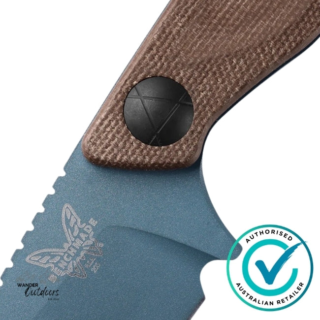 Benchmade 203BT-01 Dacian | Brown Canvas Micarta | Spear Point Fixed Blade Knife