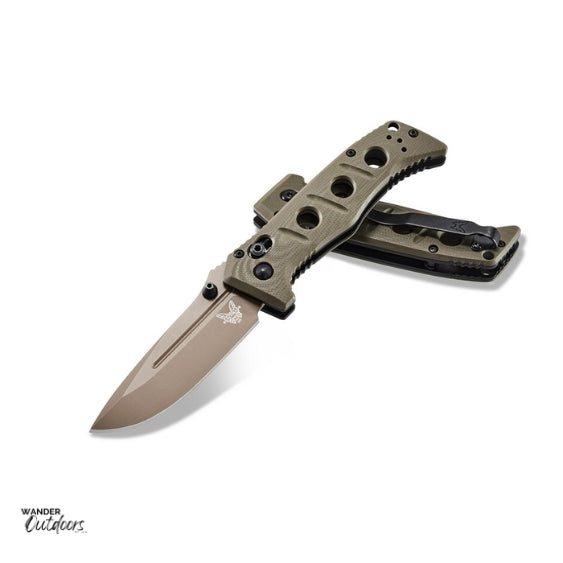 Benchmade 273FE-2 Mini Adamas Axis Folding Knife - Flat Earth - Stacked