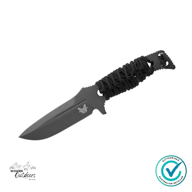 Benchmade 375BK-02 Fixed Adamas Black Paracord Fixed Blade