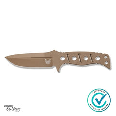 Benchmade 375FE-1 Fixed Adamas® Knife | Flat Earth CPM-CruWear® Flat Lay Butterfly Edge without Paracord