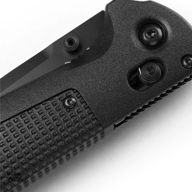 Benchmade 430BK-02 Redoubt Axis Folding Knife Flat Lay Close Up