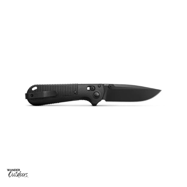 Benchmade 430BK-02 Redoubt Axis Folding Knife Flat Lay Clip Side