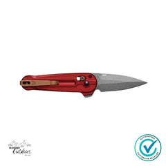 Benchmade 491GY-01 Lowden | Phoenix Red Aluminum Flipper Folding Knife