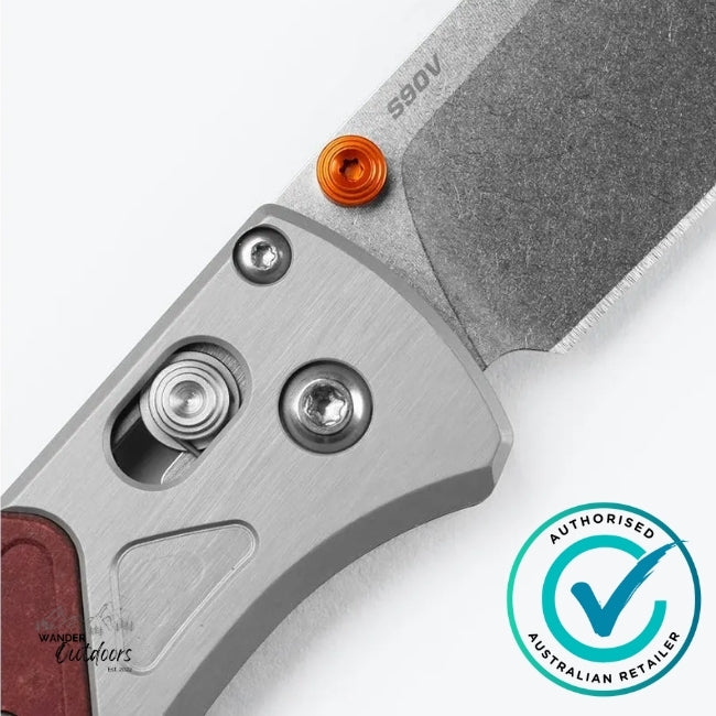 Benchmade 535-09 Bugout | Grey/Redstone Aluminum & Richlite Folding Knife