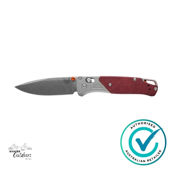 Benchmade 535-09 Bugout | Grey/Redstone Aluminum & Richlite Folding Knife