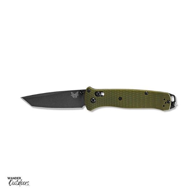 Benchmade 537GY-1 Bailout Axis Folding Knife Flat Lay Butterfly