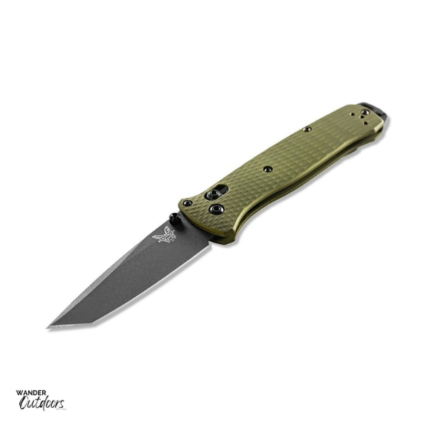 Benchmade 537GY-1 Bailout Axis Folding Knife Flat Lay