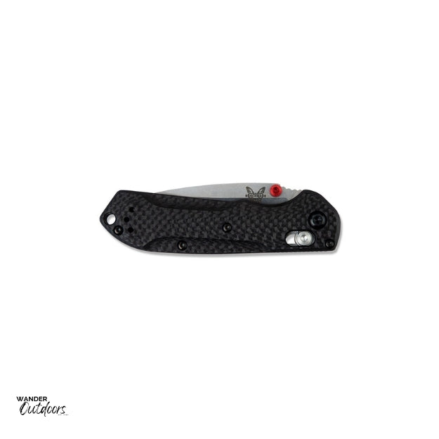 Benchmade 565-1 Mini Freek Axis Folding Knife - Carbon Fibre Handle Flat Lay Closed