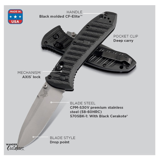 Benchmade 570-1 Presidio II Ultra Axis Folding Knife Features