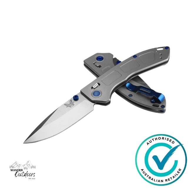 Benchmade 743  Mini Narrows | Gray Titanium Axis Folding Knife