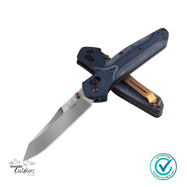 Benchmade 940-04 OSBORNE | DENIM MICARTA Folding Knife