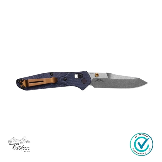 Benchmade 945-04 MINI OSBORNE | DENIM MICARTA Folding Knife