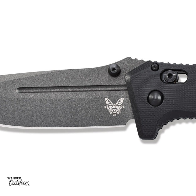 Benchmade 275GY-1 Adamas Axis Folding Knife - Black G10 Handle Close Up