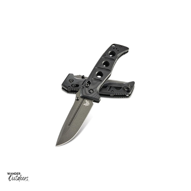 Benchmade 275GY-1 Adamas Axis Folding Knife - Black G10 Handle Stacked