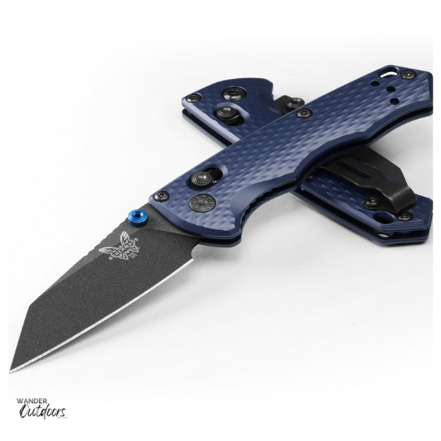 Benchmade 290BK Full Immunity Axis Folding Knife - Crater Blue Handle