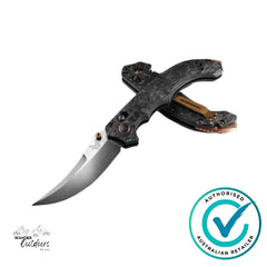 Benchmade 865-02 Mini Bedlam | Carbon Fibre | Scimitar Folding Knife