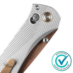 Benchmade SEVEN | TEN | 710FE-24 Gray Aluminium | Recurve AXIS Folding Knife