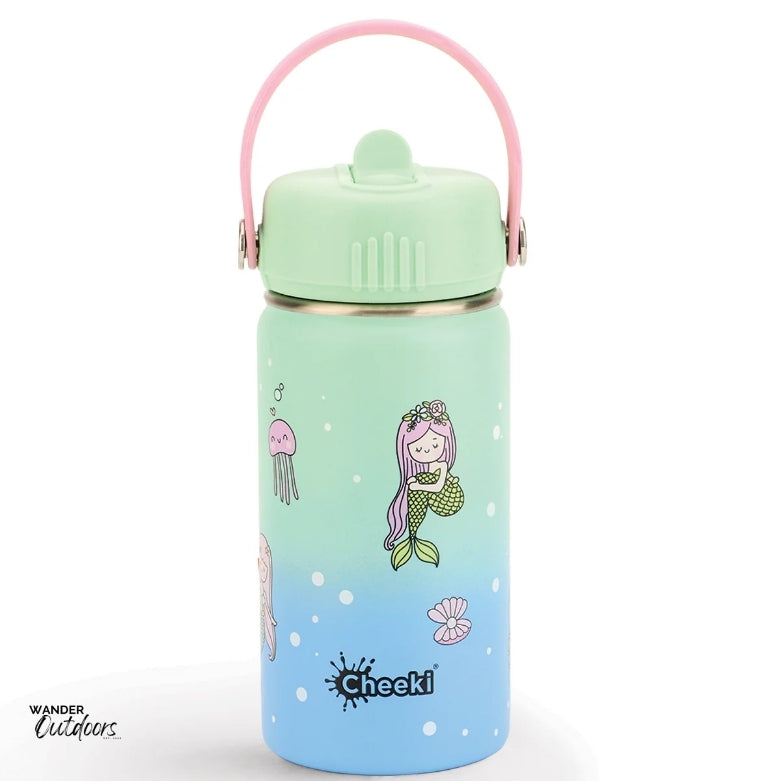 Cheeki 400ml Insulated Adventure Kids Drink Bottles Mermaid