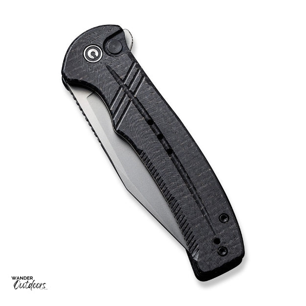 Civivi C20038D-7 Cogent Folding Knife, Black Micarta Button Lock Flipper