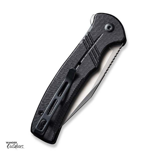 Civivi C20038D-7 Cogent Folding Knife, Black Micarta Button Lock Flipper