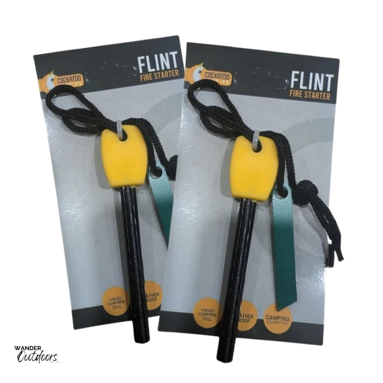 Cockatoo Camping Flint Fire Starter 2 Pack Bundle